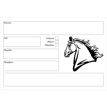 Табличка на денник (пластик) многоразовые. Без рекламы.